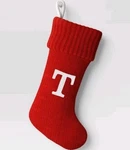 New Wondershop Initial Monogram Knit 19" Christmas Stocking Red Letter. Fixed Price $16.99.