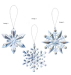 Ganz H1 Crystal Acrylic 4.5" Holiday Christmas Glo-flake Ornaments ORN-SNW-2. Fixed Price $9.74.