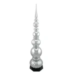Northlight 54" Shiny Silver Glittered Topiary Finial Tower Christmas Decoration. Fixed Price $285.49.