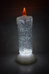24 Cm Tall Indoor Christmas White Light Swirling Water Glitter Candle By Kasco. Fixed Price $23.30.