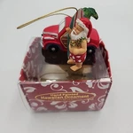 Hawaiian Designer Christmas Ornament Hand Painted Santa & Woody Island Heritage. Fixed Price $12.99.
