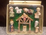 Vintage Christmas House Piece Mini Nativity Set Greenbrier 873687. Fixed Price $20.00.