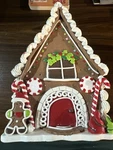 St. Nicholas Square Gingerbread House Ceramic Christmas Holiday Decor. Fixed Price $20.00.