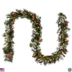 National Tree Company Pre-lit Artificial Christmas Garland, Green, Wintry Pine,. Fixed Price $129.03.