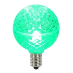 Vickerman Club 25 Led G40 Green Faceted Replacement Christmas Light Bulbs. Fixed Price $62.99.