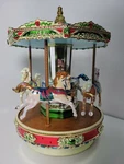 Vintage 2000 Mr. Christmas Holiday Merry Go Round 4 Horses 15 Songs Works. Fixed Price $52.99.