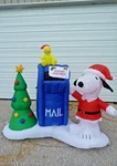 Gemmy Christmas Airblown Inflatable Snoopy And Woodstock W/mailbox Scene Peanuts. Fixed Price $254.00.