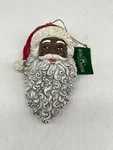Kurt Adler Resin African American Santa Head Christmas Tree Ornament. Fixed Price $15.80.