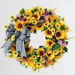 Tokcare Sunflower Wreaths For Front Door, 18 Inch Yellow Spring And S.... Fixed Price $53.94.