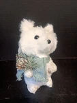 White Artic Holiday Fox Table Top Decoration 8.5" Christmas. Fixed Price $16.00.