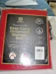 Zober Premium Carrying Christmas Ornament Storage Box Clear 100-COUNT, Red. Fixed Price $19.99.