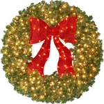 Best Choice Products 48IN Large Artificial Pre-lit Fir Christmas Wreath Holid.... Fixed Price $208.13.