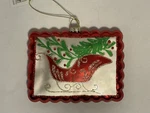 Glass Sleigh Red Berry Victorian Style Christmas Ornament Melrose International. Fixed Price $11.66.