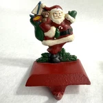 Midwest Of Cannon Falls Cast Iron Santa Claus Christmas Stocking Holder Mantle. Fixed Price $19.95.