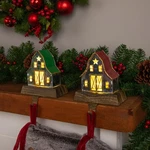 Northlight 2 Led Lighted Galvanized Barn Christmas Stocking Holders 7.5-INCHES. Fixed Price $50.39.
