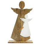 Wood Enamel Nesting Angel Statue, Primitive Farmhouse Christmas Decor Figurine. Fixed Price $30.99.