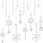 Zopeal 16 Pcs Christmas Crystal Snowflake Ornaments For Tree Iridescen. Fixed Price $19.50.