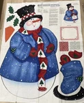 Daisy Kingdom Cut & Sew Snowman Door Panel Fabric 1997CHRISTMAS Winter Decor. Fixed Price $12.95.