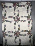 Vtg American Pacific Manor House Floral Patchwork Quilt Pink Blue Plaid Rn 67468. Fixed Price $52.00.