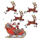 Beistle Vintage Reproduction Christmas Santa & Sleigh Cutouts. Fixed Price $10.77.