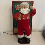 Vtg Santa Claus Jingle Bell Rock 16" Singing Dancing 1998 Box Works 1ST Edition. Fixed Price $49.99.