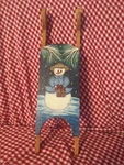 Snowman Sled Sign Wall Decor Winter Holiday Christmas 16 By 4 Wooden. Fixed Price $8.00.