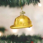 Old World Christmas Construction Helmet Blown Glass Ornament 32226. Fixed Price $23.88.