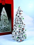 Madison Avenue Silver Christmas Tree 8 Inch Red Green Jewels 92232MXX Boxed. Fixed Price $20.26.