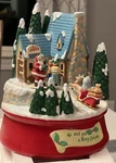 We Wish You Merry Christmas Lighted Trim Home Ceramic Action Musical. Fixed Price $52.00.