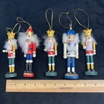 Pier 1 Imports Set Of 5 Nutcracker Christmas Ornaments Wood Hand Made Painted. Fixed Price $23.23.