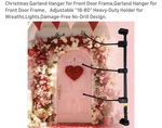 Adjustable 18-80" Black Metal Garland Hanger For Front Door, Christmas Seasonal. Fixed Price $35.00.