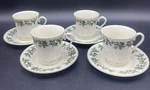 Formalities By Baum Brothers Holly Red Berry Gold Trim Cup & Saucer Set Of 4. Fixed Price $21.88.