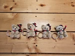 Reed Vintage Christmas Holiday Teddy Bear Napkin Rings Set Of 4. Fixed Price $19.99.