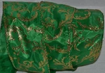 Wired Ribbon Christmas Gold Sparkle Swirl Vine Holiday Green 2.5" Wavy Gift Bow. Fixed Price $6.95.