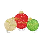 Hoyechi 3PC Lighted Pop-up Outdoor Christmas Ornament Set Holiday Ball. Fixed Price $168.77.
