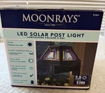 Moonrays 91241 Inglenook Solar Post Cap Deck Light Stained Glass 4X4 Open Box. Fixed Price $34.99.