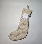 Sigrid Olsen Christmas Stocking Seashell Starfish 22" Beach Canvas Coastal. Fixed Price $22.64.