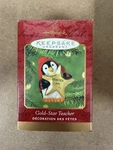 Hallmark Keepsake Ornament Gold-star Teacher 2000 Penguin W/. Fixed Price $5.99.