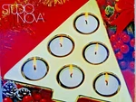 New Studio Nova Tealight Tree Gold Macy's Christmas Candles Lights. Fixed Price $12.98.