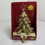 Vintage 2002 Target Light-up Gold Tree Christmas Stocking Holder. Fixed Price $35.93.