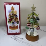 Ganz Blown Glass Light Up Christmas Tree With All 12 Ornaments 8 Read Desc.. Fixed Price $12.00.