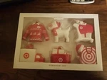 Target Dog Bullseye Wondershop Christmas Tree Ornament 6 Piece Set. Fixed Price $14.75.