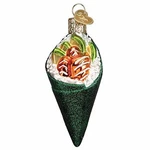 Old World Christmas Blown Glass Ornament For Tree, Sushi Hand Roll. Fixed Price $14.28.
