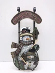 Christmas Holiday Decor Tin Wall Hanging Snowman Sled Rustic Cottage 3D. Fixed Price $17.52.