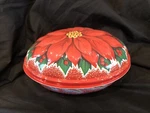 Vintage Christmas Plastic Poinsettia Container. Beautiful Colors Great Condition. Fixed Price $9.99.