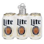 Old World Christmas Glass Ornament For Tree, Miller Lite Beer Six Pack. Fixed Price $17.09.