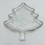 Crystal Clear Celebrations Christmas Tree Plate 7.5" Glass Holiday Candy Dish. Fixed Price $10.00.