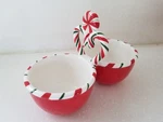 Fitz And Floyd 2008 "sugar Coated Christmas" Section Divided Bowl In Box. Fixed Price $23.99.