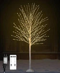 6FT Lighted Birch Tree With 880 Led Warm White Lights For Holiday Decor. Fixed Price $119.99.