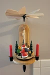 Dregeno Erzgebirge Wall Pyramid Weihnachtszeit Colored Santa & Snowman Germany. Fixed Price $75.00.